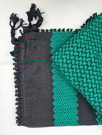Image 2 of Emerald Green/Royal Blue keffiyehs (Made in Jordan)