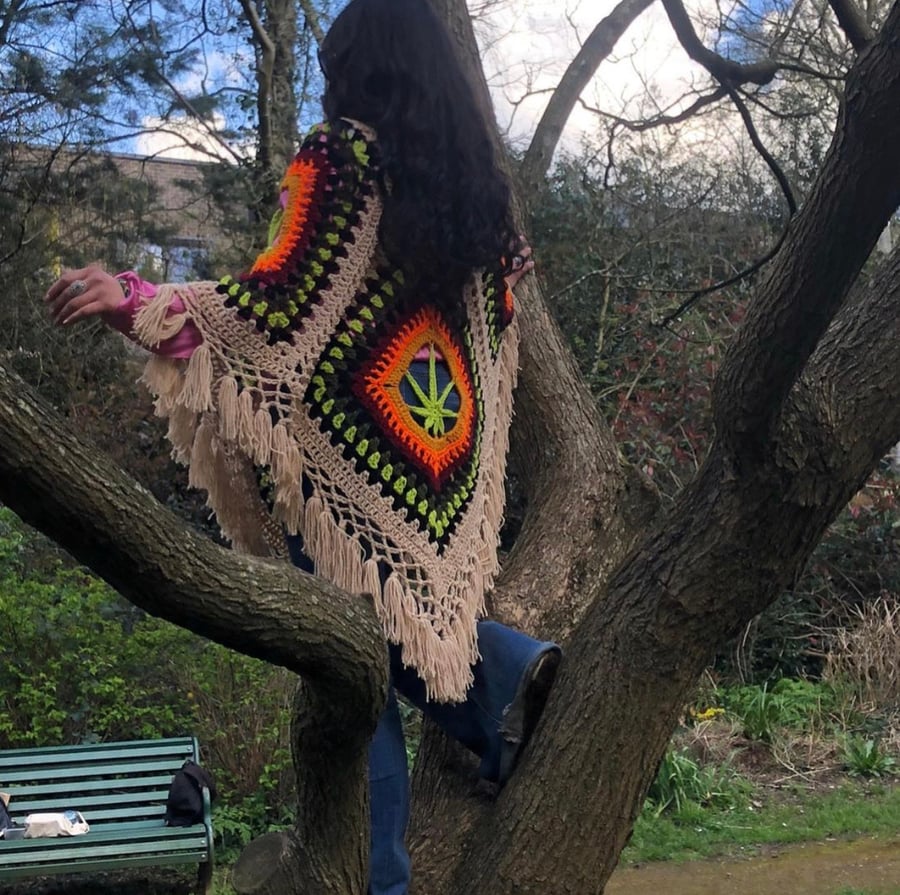 Image of Cream Mary Jane Poncho 