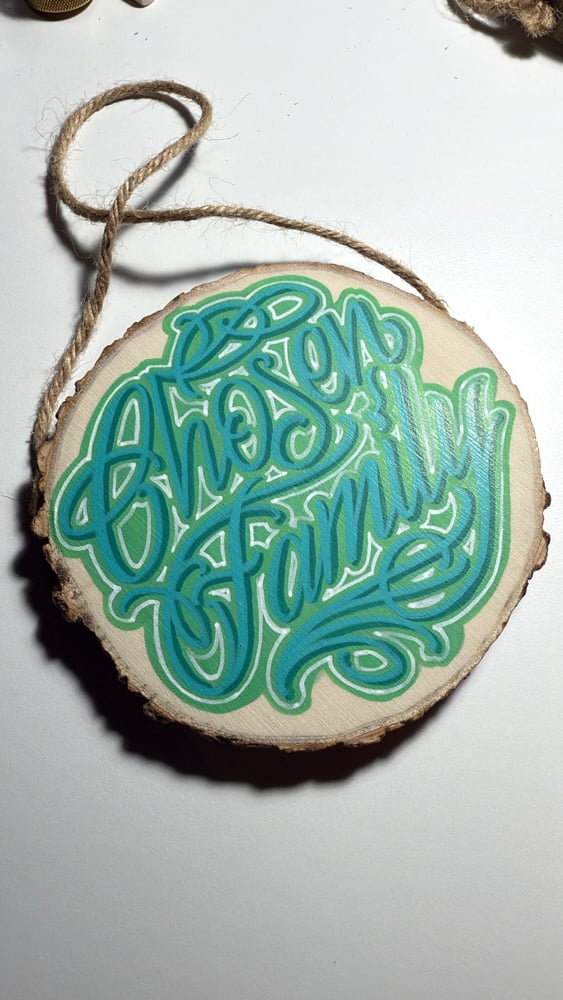 Image of Chosen Family - hand painted wooden plaque