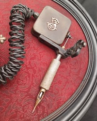 Image 3 of Solid silver "S" monogram tattoo machine
