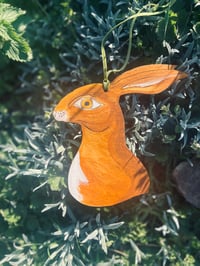 Image 2 of Handpainted Hare wall charms and brooches