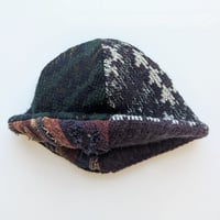 Image 4 of Shallow Fit Upcycled Reversible Beanie Brick Brown Coogi x Charcoal Gray Cashmere