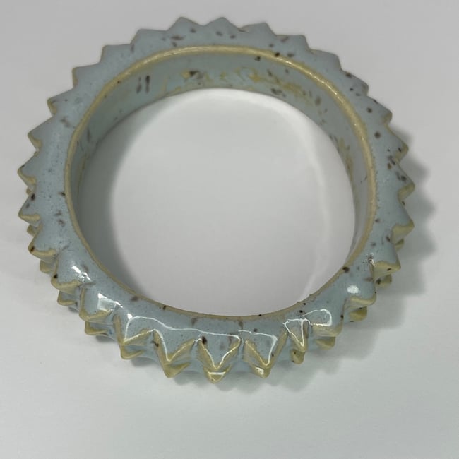 Pale Blue Moon Studded Bracelet - 7.25 in Inner Diameter