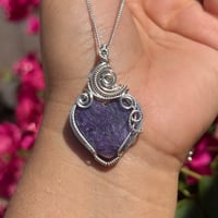 Image 2 of Charoite Heart in Sterling Silver 💜