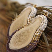 Image 3 of Plum Antler Dangles