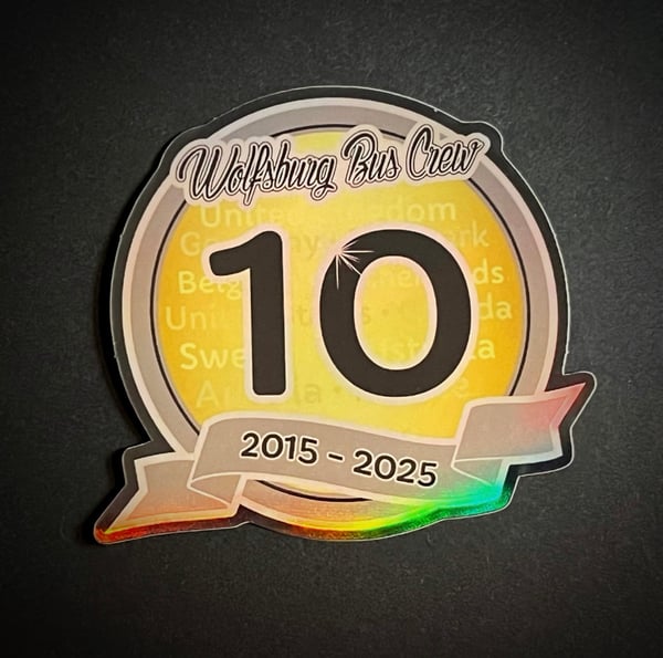 Image of WBC Limited EditionHolographic 10th BirthdaySticker