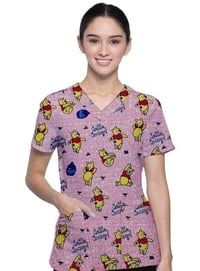 “Hello Hunny” Prints Scrub Top