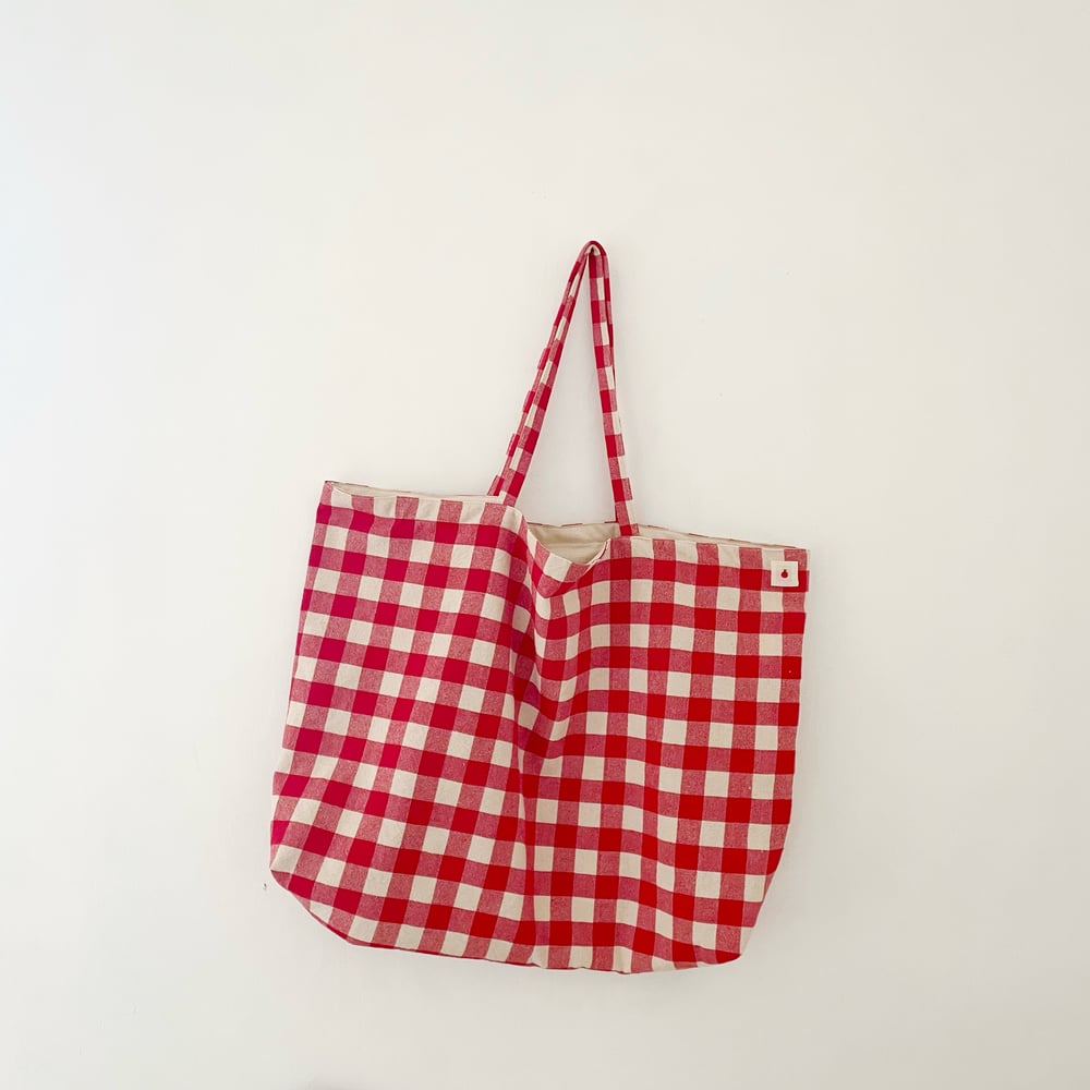 Image of cocon gingham big tote