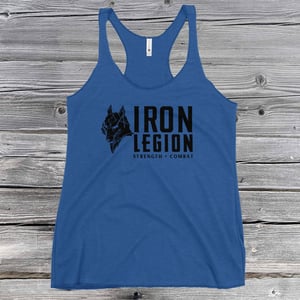 Image of Women's Racerback Tank - Iron Legion Strength + Combat