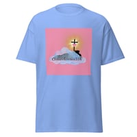 Image 5 of Crossreference316 logo tee pink background