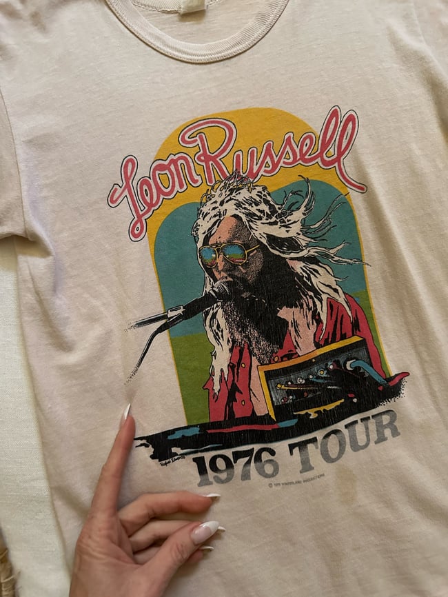 1976 Leon Russell concert t shirt 70s