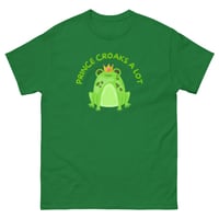 Image 11 of Unisex classic tee, Prince Croaks a Lot T-Shirt | Funny Frog Pun Graphic Tee