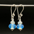 Opal Blue Silver Earrings Image 3