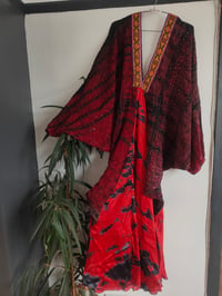 Image 1 of Wanderlust maxi dress Sari tie dye RED