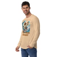 Image 5 of I Ride With Jesus Surfing Unisex Long Sleeve Tee