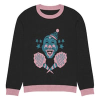 Image 3 of Psycho Clown Pink and Blue Knitted crew neck sweater