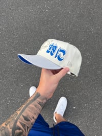 Image 5 of BLUE BRIM OFF WHITE MINNESOTA TWINS CUSTOM FITTED CAPS