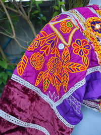 Image 9 of Vintage Fez crop Tribal Top 34 inches chest