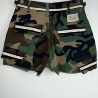 Image 3 of RILEY camo patch vintage repurposed shorts