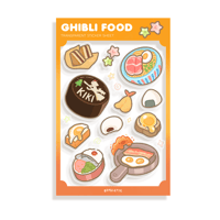 Ghibli Food | Clear Sticker Sheet