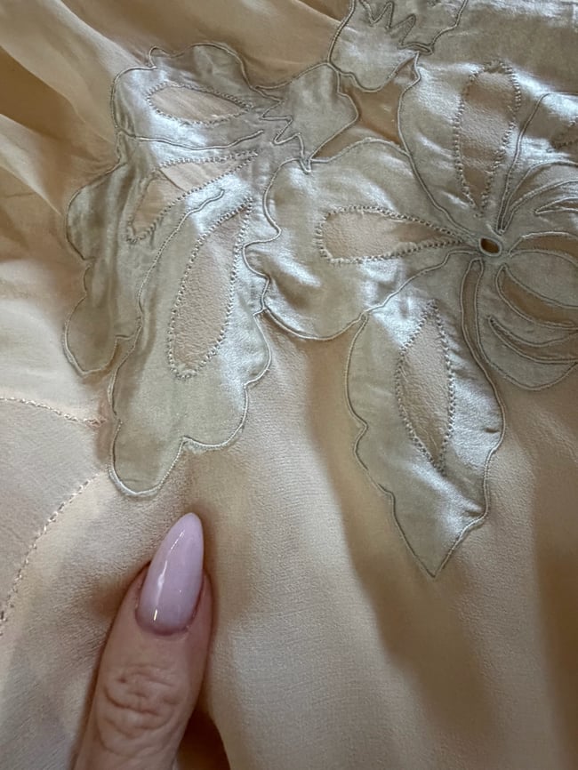 1930s silk and lace slip dress gown 