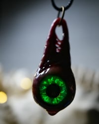 Image 5 of Dripping Eye, Green Glow in the dark, Flash reflective pupil