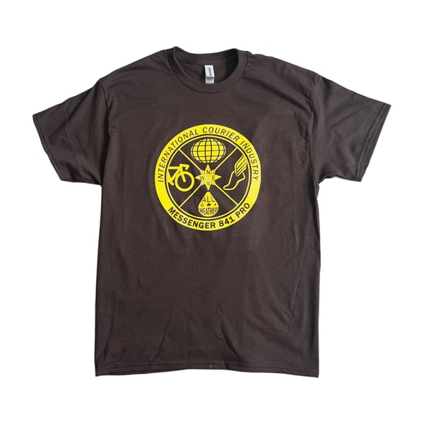 Image of Messenger 841 International Courier T-Shirt Brown/Yellow 