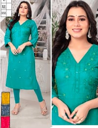 Image 3 of KSV81052-1 Pc Soft Rayon Slub Kurthi