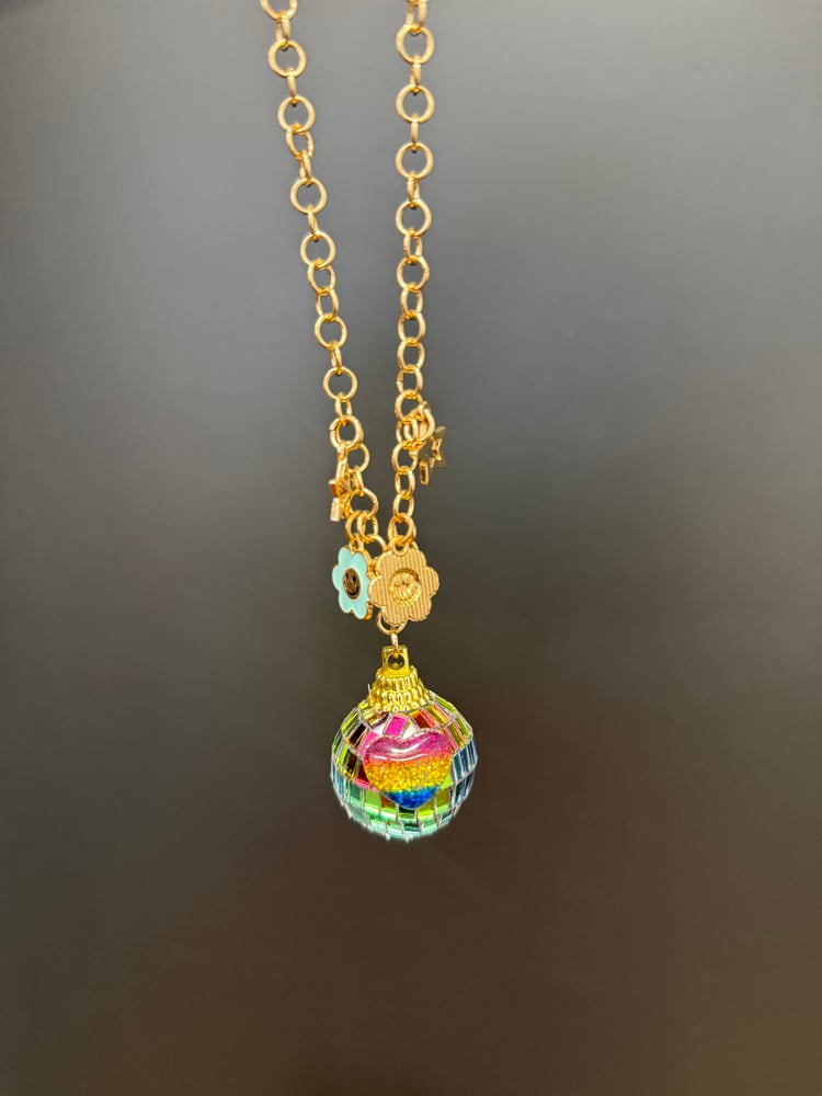 Image of Disco ball car charm 