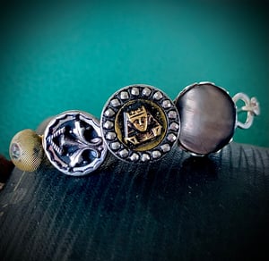 Image of "The Pharoah" Silver Button Bracelet