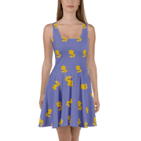 Image 4 of Skater Dress (yellow flowered)