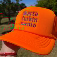 SFM orange trucker hat 