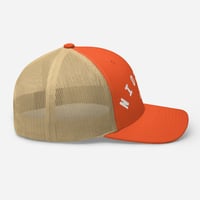 Image 3 of Birdflip® orange upside mesh trucker hat