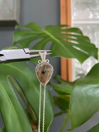 Image 3 of Silver Labradorite Shield Crystal Necklace