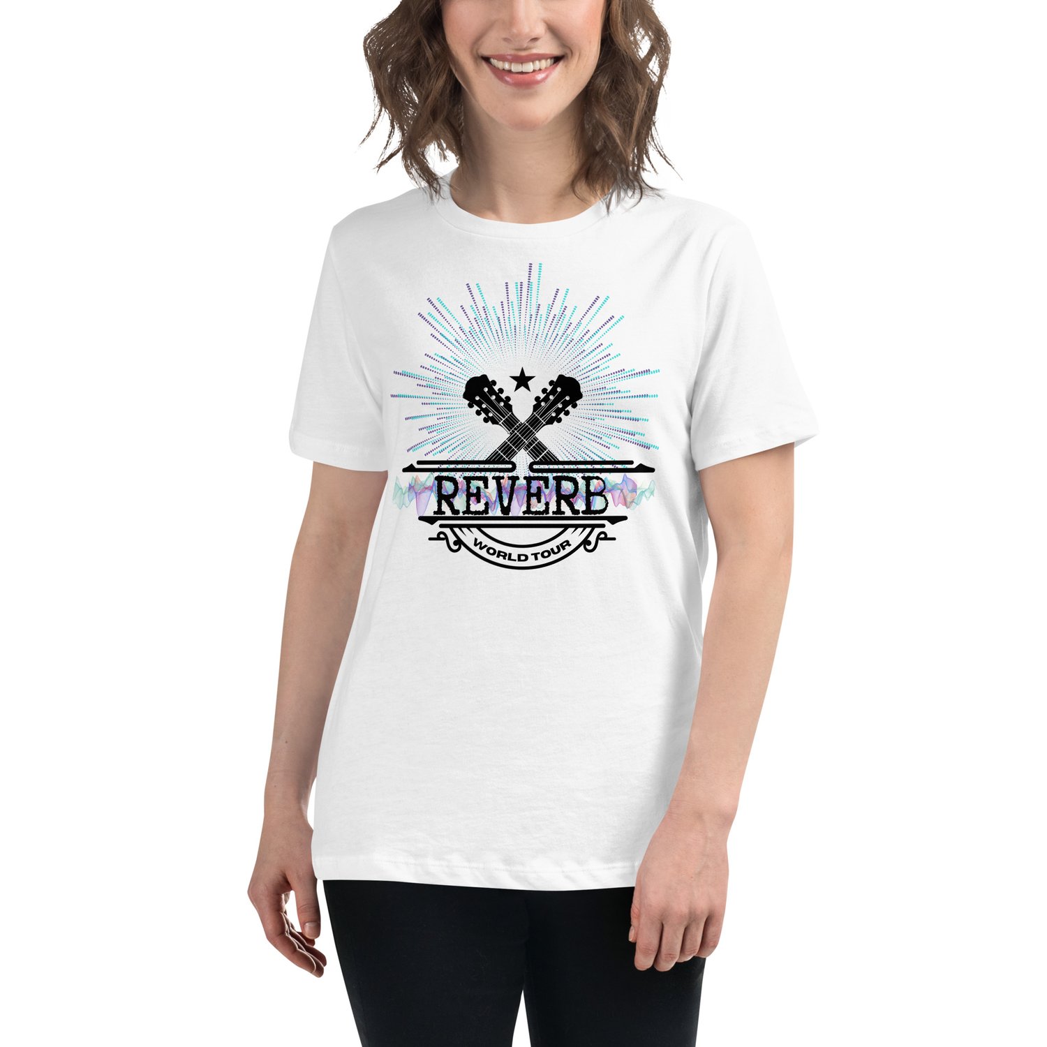 Image of Women's Relaxed T-Shirt Reverb tour tshirt 