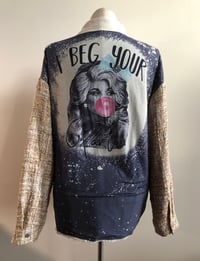Image 4 of Upcycled “Beg Your Parton” shirt jacket