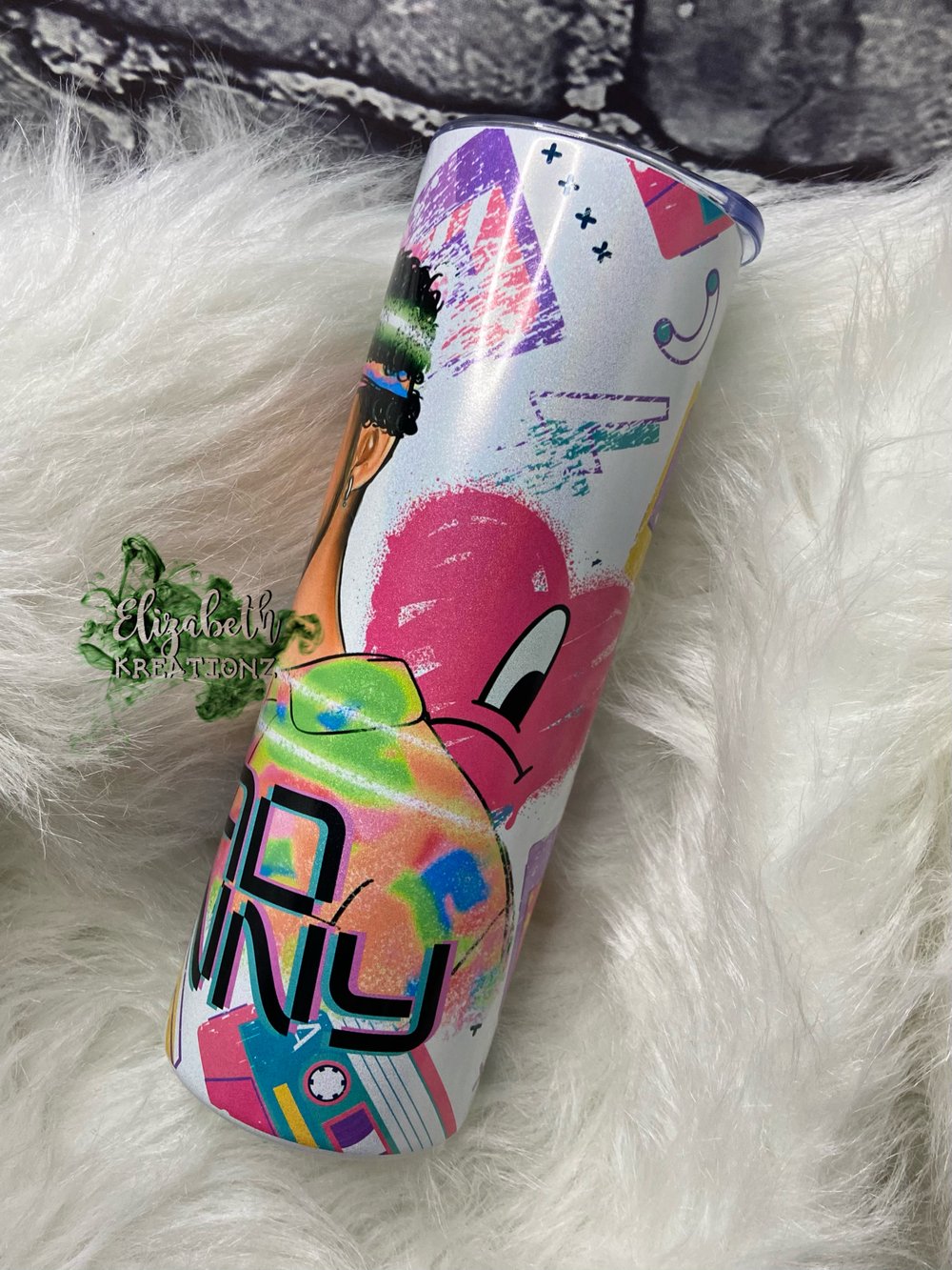 Bad Bunny Holographic Retro Tumbler