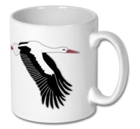 Image 5 of White Stork - No.17 -  Bird Pin Badge Group Series