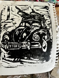 Image 2 of surf t shirt vwbug/bronco/chevy