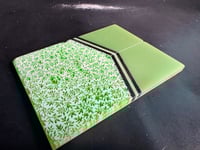 Image 3 of Margarita G10 & @Kaoticartworks 3-D Resin GLOW Segmented Knife Scales