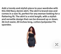 Image 2 of New Sz 16 Old Navy Denim Skirt #225*15
