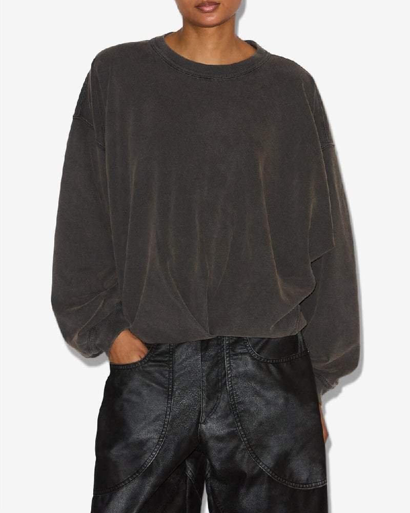 Image of ISABEL MARANT SAURIA SWEATSHIRT FADED BLACK