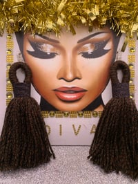 Chocolate Swirl Yarn  Earrings  