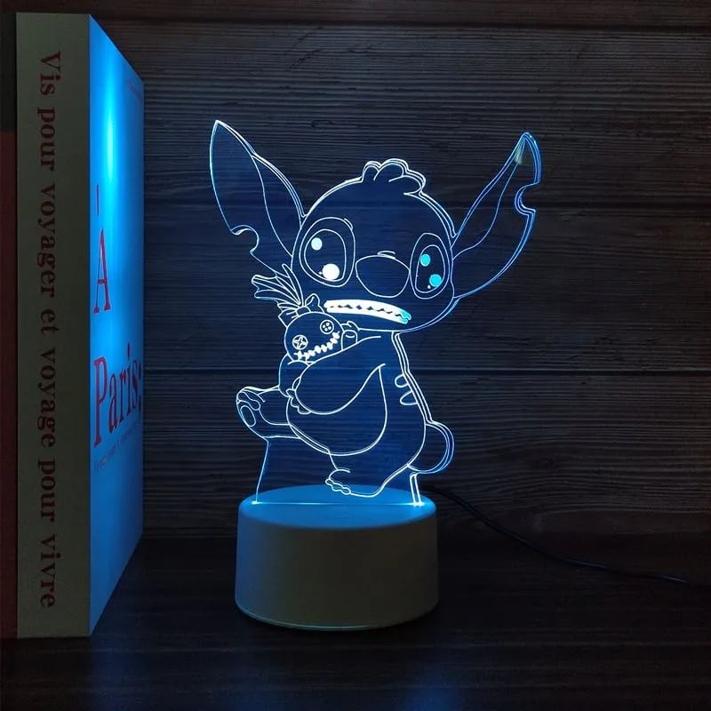 Image of Lilo & Stitch Animation Peripherals Stitch Cartoon Night Lamp Bedside Ambience Lamp Bedroom Decor Ch