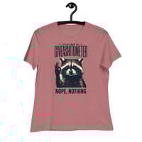 Image 4 of  Giveashitometer Nope Nothing Women's T-Shirt | Funny Raccoon Humor Graphic Tee
