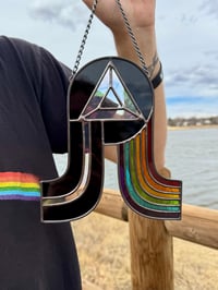 Image 3 of Pretty Lights x Pink Floyd / The Dark Side of the Moon Stained Glass Suncatcher