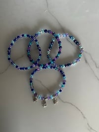 Image 2 of Star Shine Tumbler Blue and Purlple Mermaid Vibe Tumbler Bracelet Stack