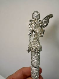 Image 2 of Silver Rhinestone Butterfly Pen