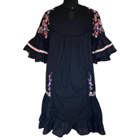 Image 2 of Free People Black Cotton Embroidered Pavlo Dress - Size M  