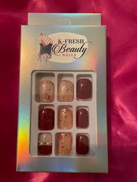 Nails - Short (Burgundy Sparkle)